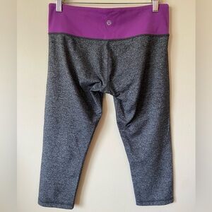 Lululemon Wonder Under Gray Crop Capri Leggings